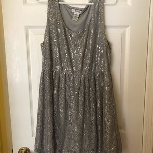 Silver Lace Dress
